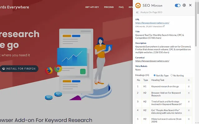 Screenshot 2 of SEO Minion