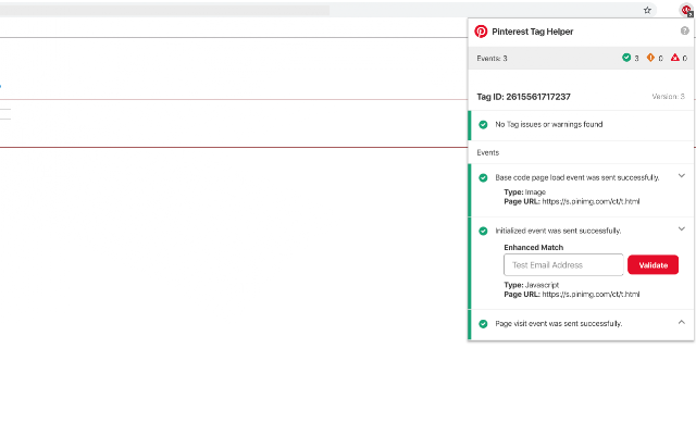 Screenshot 1 of Pinterest Tag Helper