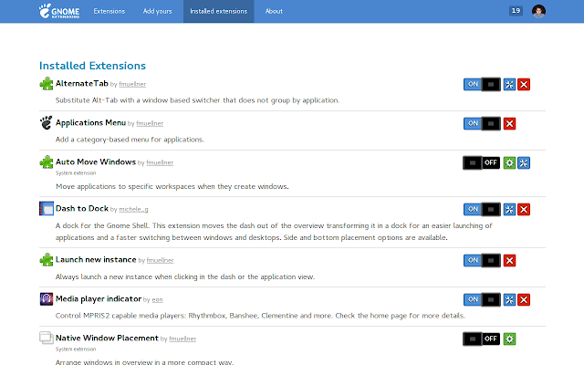 Screenshot 2 of GNOME Shell integration
