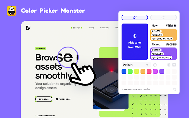 Screenshot 1 of color picker for website - monster pick