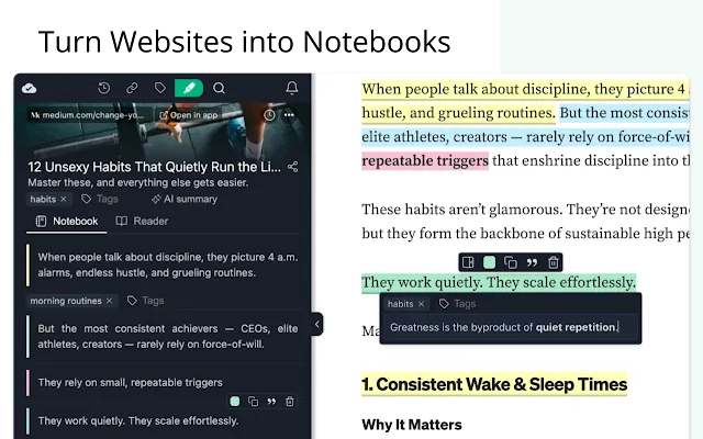 Screenshot 1 of Web Highlights: PDF & Web Highlighter + Notes & AI Summary