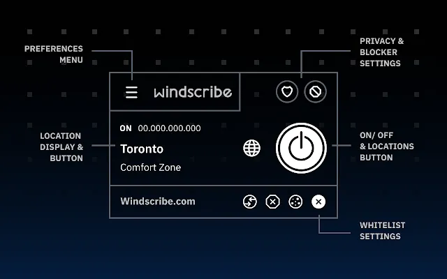 Screenshot 2 of Free VPN For Chrome - VPN Extension - Windscribe