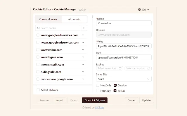 Screenshot 2 of Cookie Editor - Cookie Manager