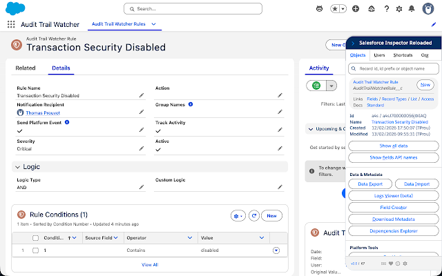 Screenshot 1 of Salesforce Inspector Reloaded