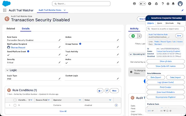 Screenshot 1 of Salesforce Inspector Reloaded