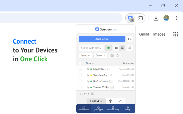 Screenshot 1 of Getscreen.me - Remote Desktop Access