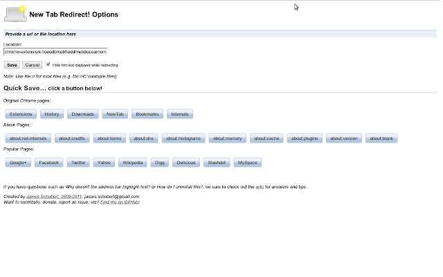 Screenshot 1 of New Tab Redirect