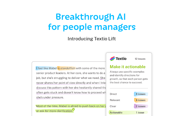Screenshot 2 of Textio for Chrome