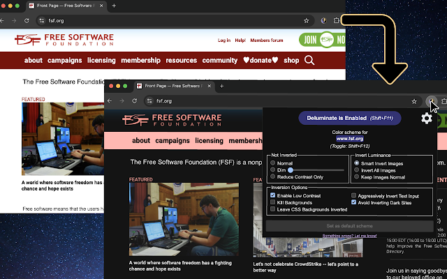 Screenshot 1 of Deluminate