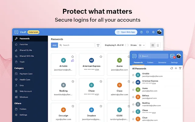 Screenshot 1 of Zoho Vault - Password Manager