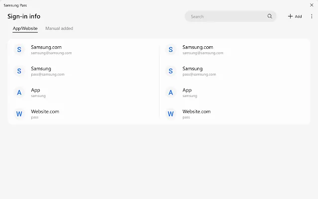 Screenshot 1 of Samsung Pass
