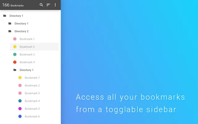 Screenshot 1 of Bookmark Sidebar
