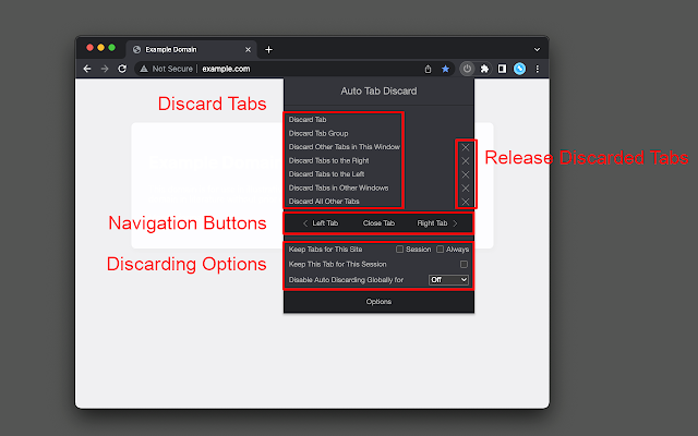 Screenshot 2 of Auto Tab Discard (suspend)