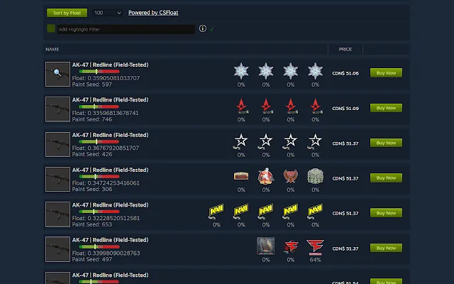 Screenshot 2 of CSFloat Market Checker