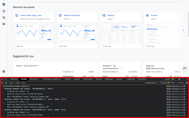 Screenshot 1 of Google Analytics Debugger
