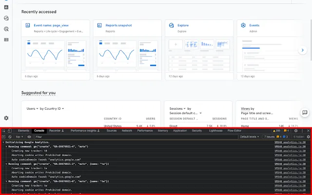 Screenshot 1 of Google Analytics Debugger
