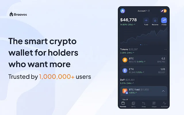 Screenshot 1 of Braavos: Bitcoin & Starknet Wallet