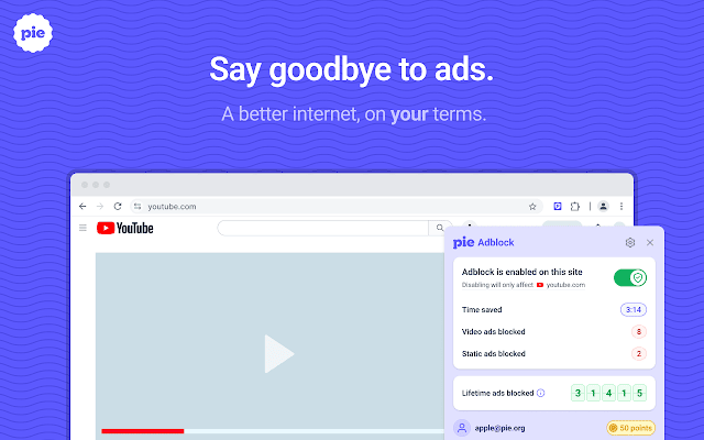 Screenshot 1 of Pie Adblock - A Powerful Free Ad Blocker