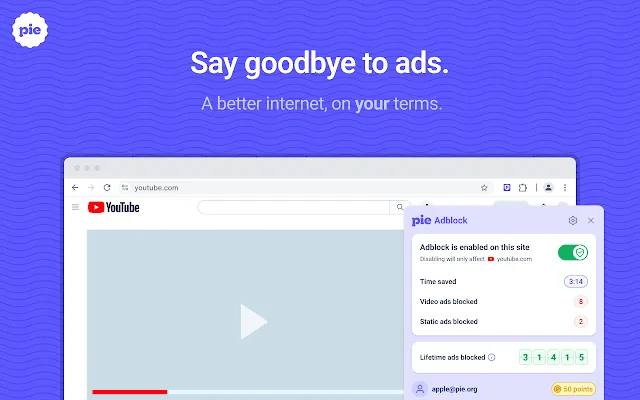 Screenshot 1 of Pie Adblock - A Powerful Free Ad Blocker