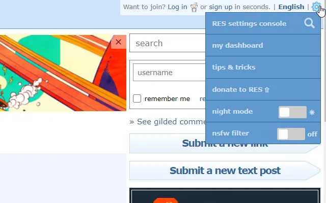 Screenshot 2 of Reddit Enhancement Suite
