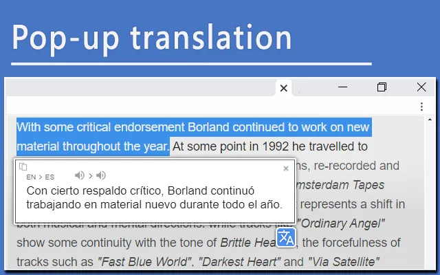 Screenshot 1 of Tab Translate