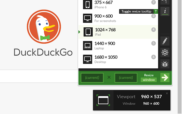 Screenshot 1 of Window Resizer