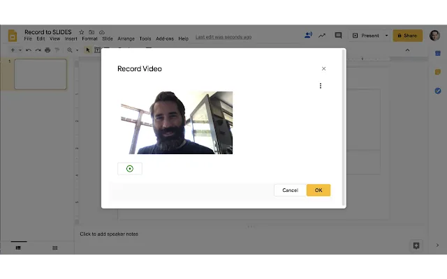 Screenshot 1 of Record to Slides