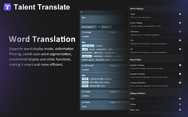 Screenshot 1 of Talent - Immersive & AI Translator