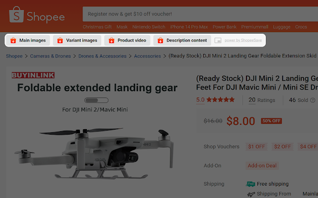 Screenshot 1 of Shopee Save - Download Product Images & Video