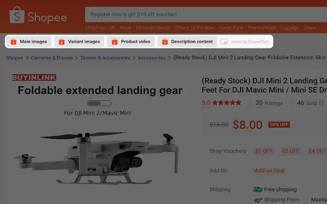 Screenshot 1 of Shopee Save - Download Product Images & Video