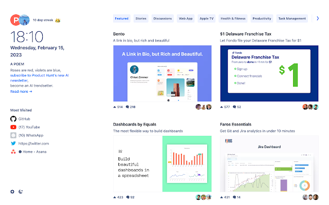 Screenshot 2 of Product Hunt