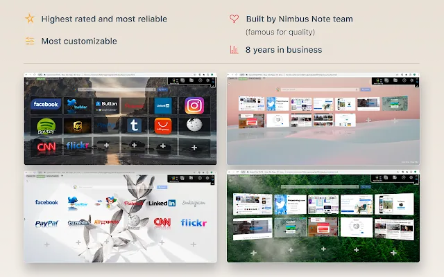 Screenshot 1 of Speed Dial [FVD] - New Tab Page, 3D, Sync...