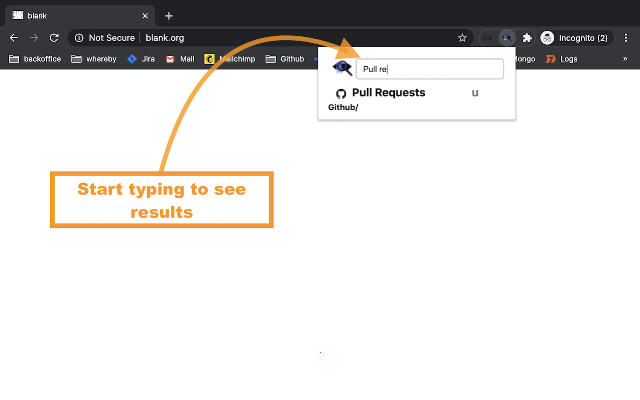 Screenshot 2 of Bookmarks Quick Search