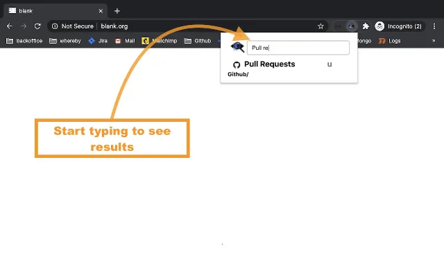 Screenshot 2 of Bookmarks Quick Search