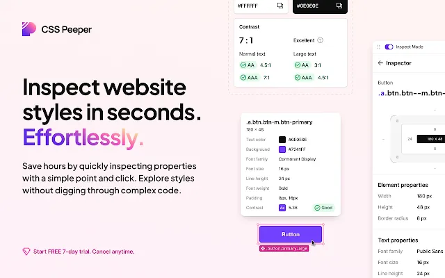 Screenshot 1 of CSS Peeper