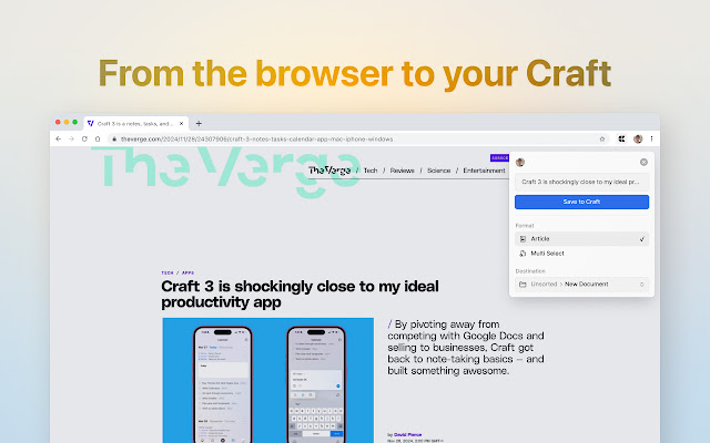 Screenshot 1 of Craft Web Clipper
