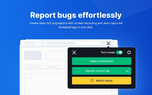 Screenshot 1 of BrowserStack Bug Capture: Report & resolve bugs faster