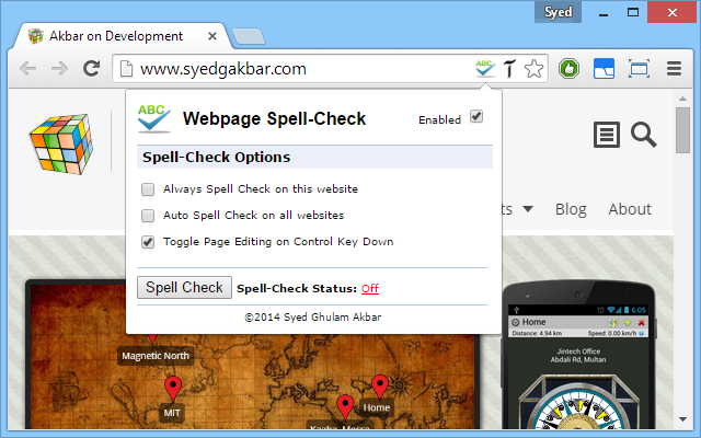 Screenshot 1 of Webpage Spell-Check