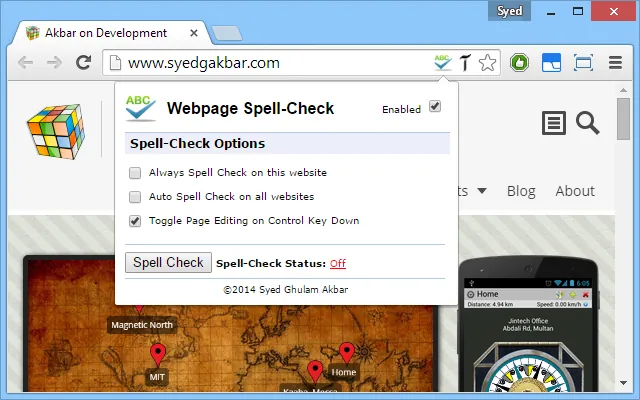 Screenshot 1 of Webpage Spell-Check