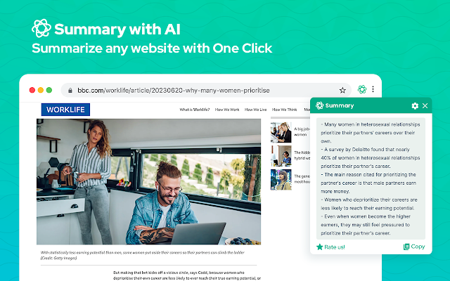 Screenshot 1 of Summary Webpage - Summarize Youtube videos | AI - Assistant
