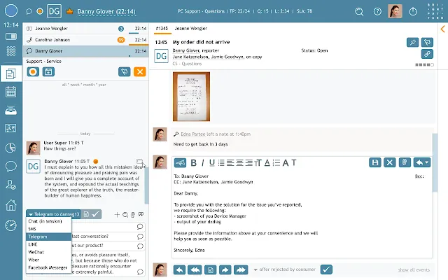 Screenshot 1 of Agent Desktop Chrome Extension