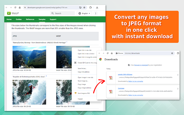 Screenshot 1 of WebP to JPG Converter