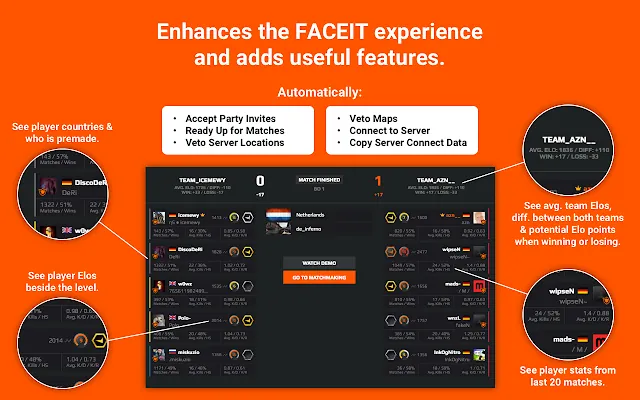 Screenshot 1 of Repeek (formerly FACEIT Enhancer)