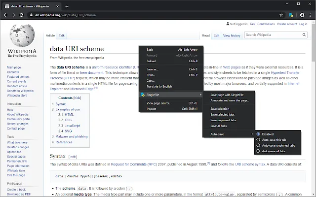 Screenshot 1 of SingleFile