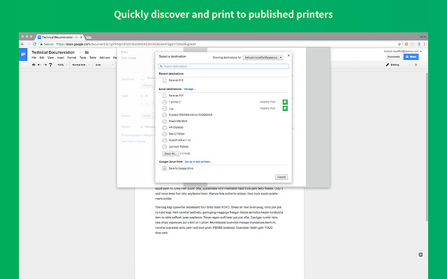 Screenshot 1 of Mobility Print