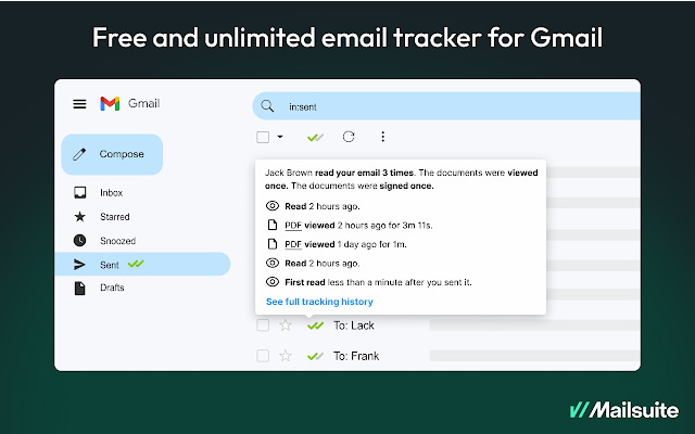Screenshot 2 of Mailtrack® – Email Tracker for Gmail