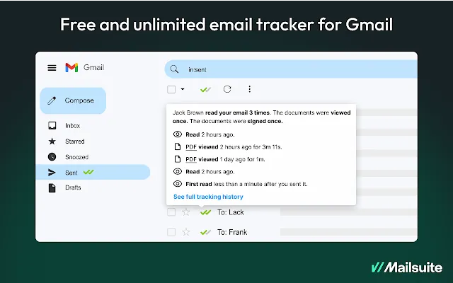 Screenshot 2 of Mailtrack® – Email Tracker for Gmail