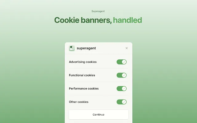 Screenshot 1 of superagent - Automatic cookie consent