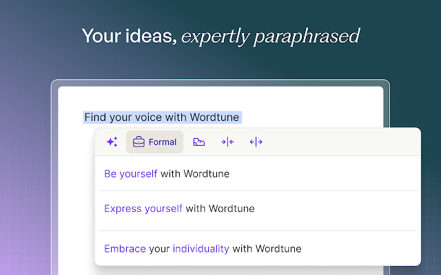 Screenshot 2 of Wordtune: AI Paraphrasing and Grammar Tool