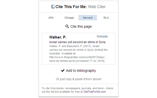 Screenshot 2 of Cite This For Me: Web Citer